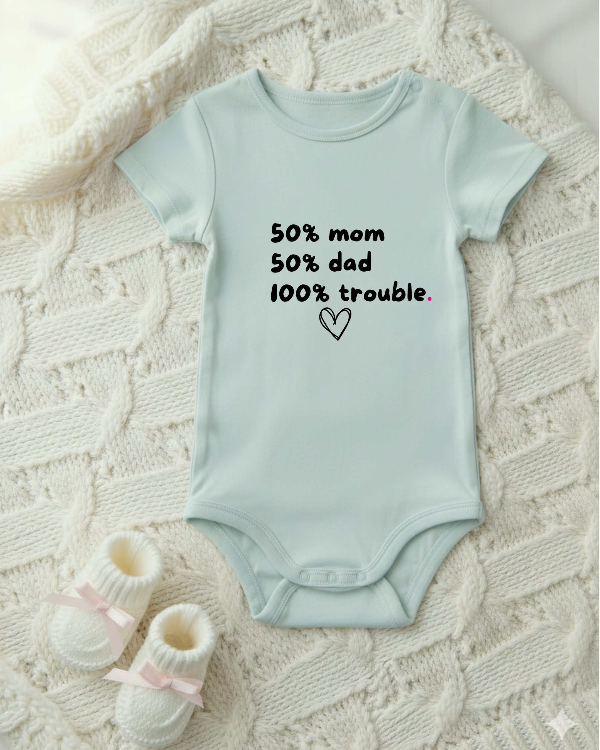 50% MOM 50% DAD 100% TROUBLE.