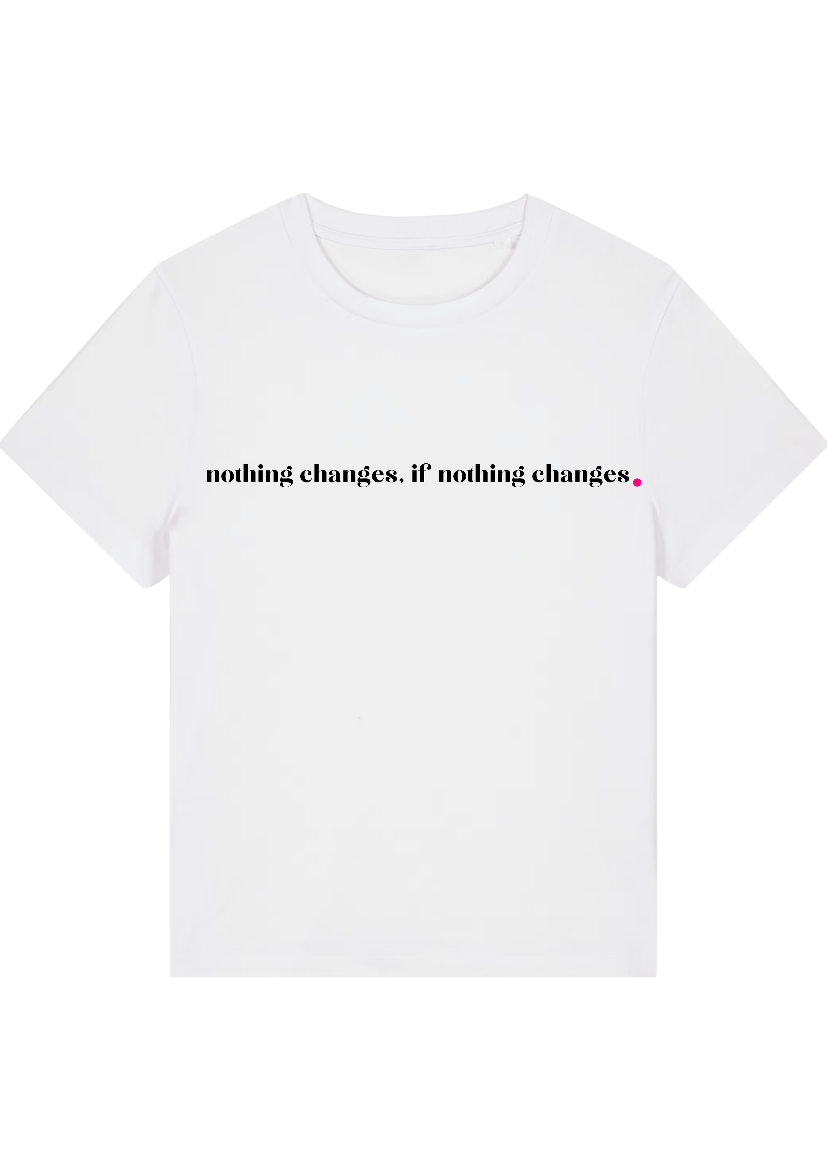 NOTHING CHANGES, IF NOTHING CHANGES.