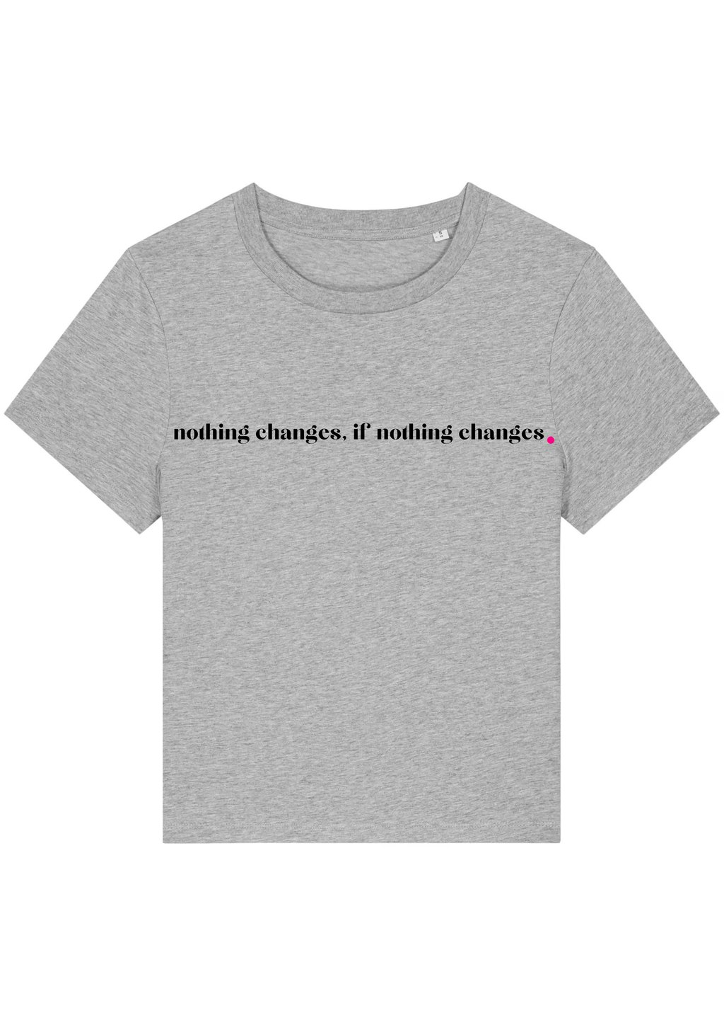 NOTHING CHANGES, IF NOTHING CHANGES.