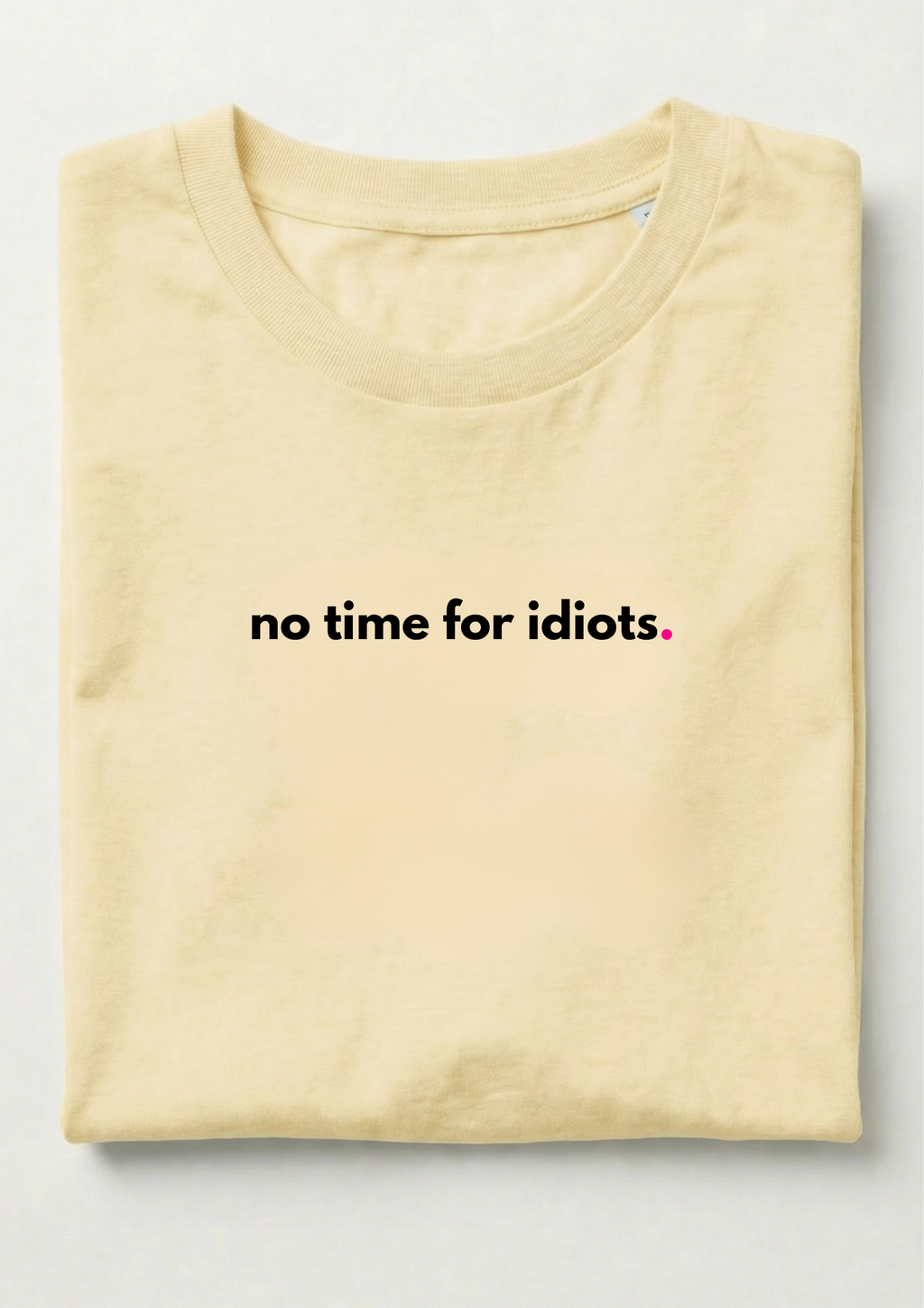 NO TIME FOR IDIOTS.