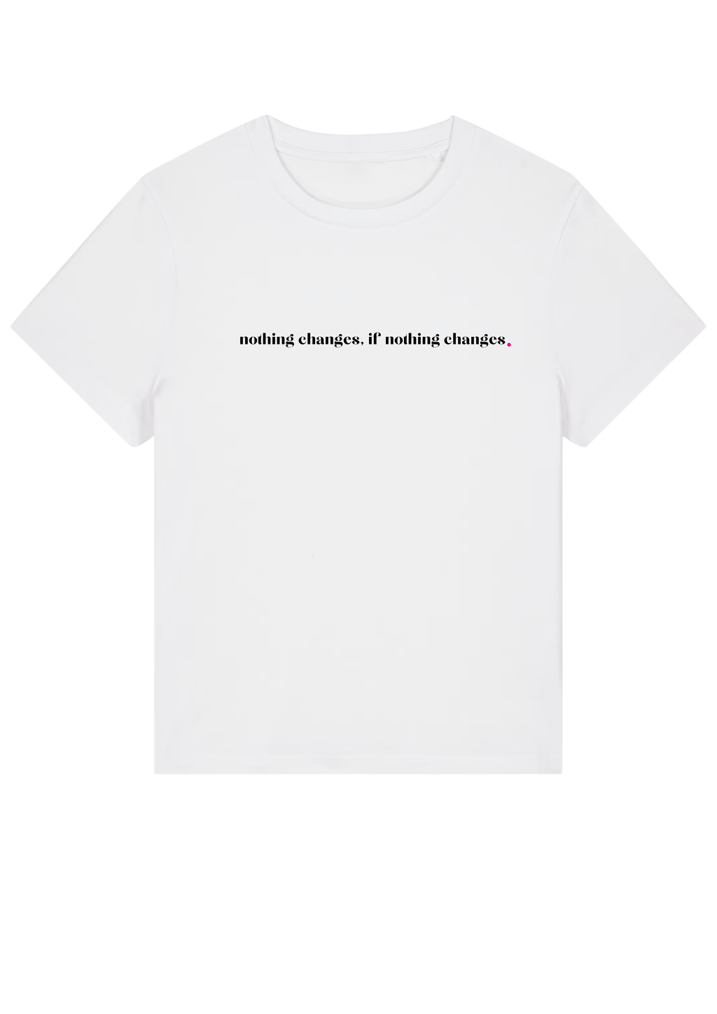 NOTHING CHANGES, IF NOTHING CHANGES.